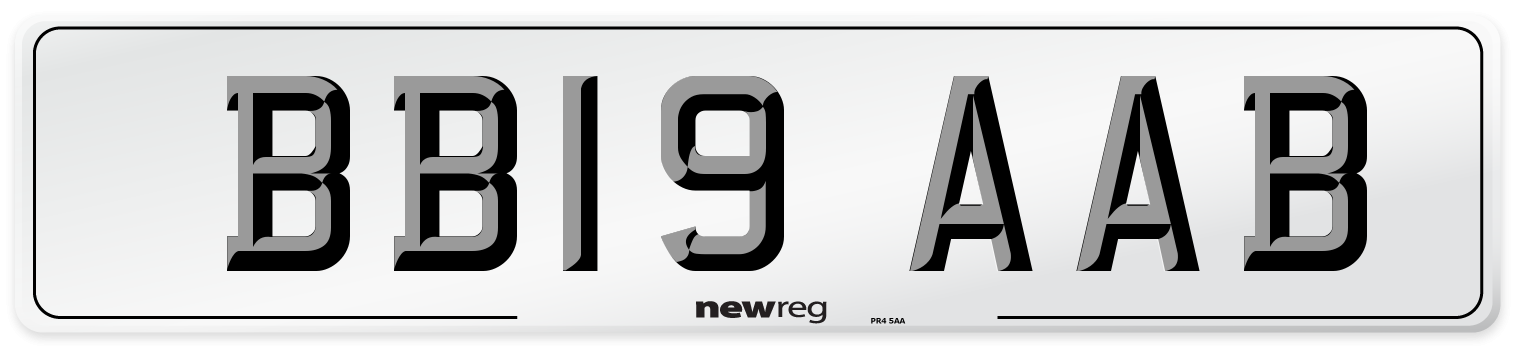 BB19 AAB Number Plate from New Reg